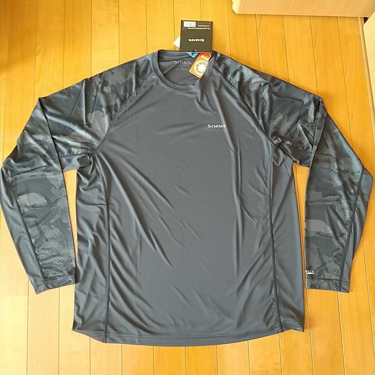 Simms Solarflex LS Crewneck Prints Hex Flo Camo Carbon UPF Simms Solarflex LS Crewneck Prints Hex Flo Camo Carbon UPF