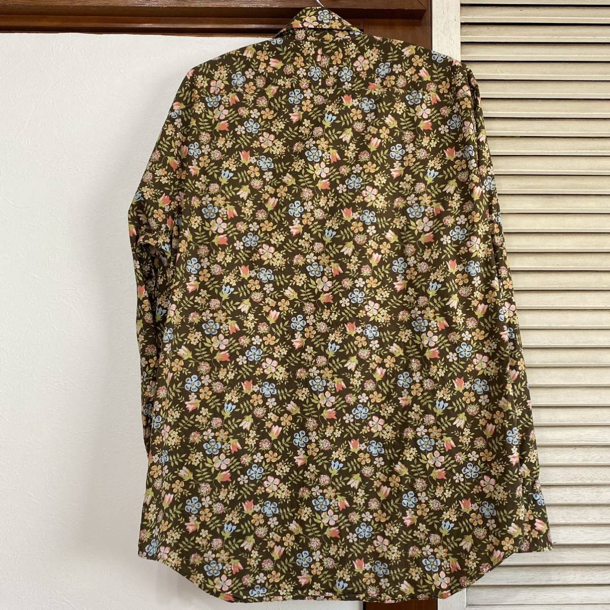 【美品】ポールスミス Paul Smith◆サイズL 花柄 茶系 ブラウン 長袖 総柄シャツy21100401 4