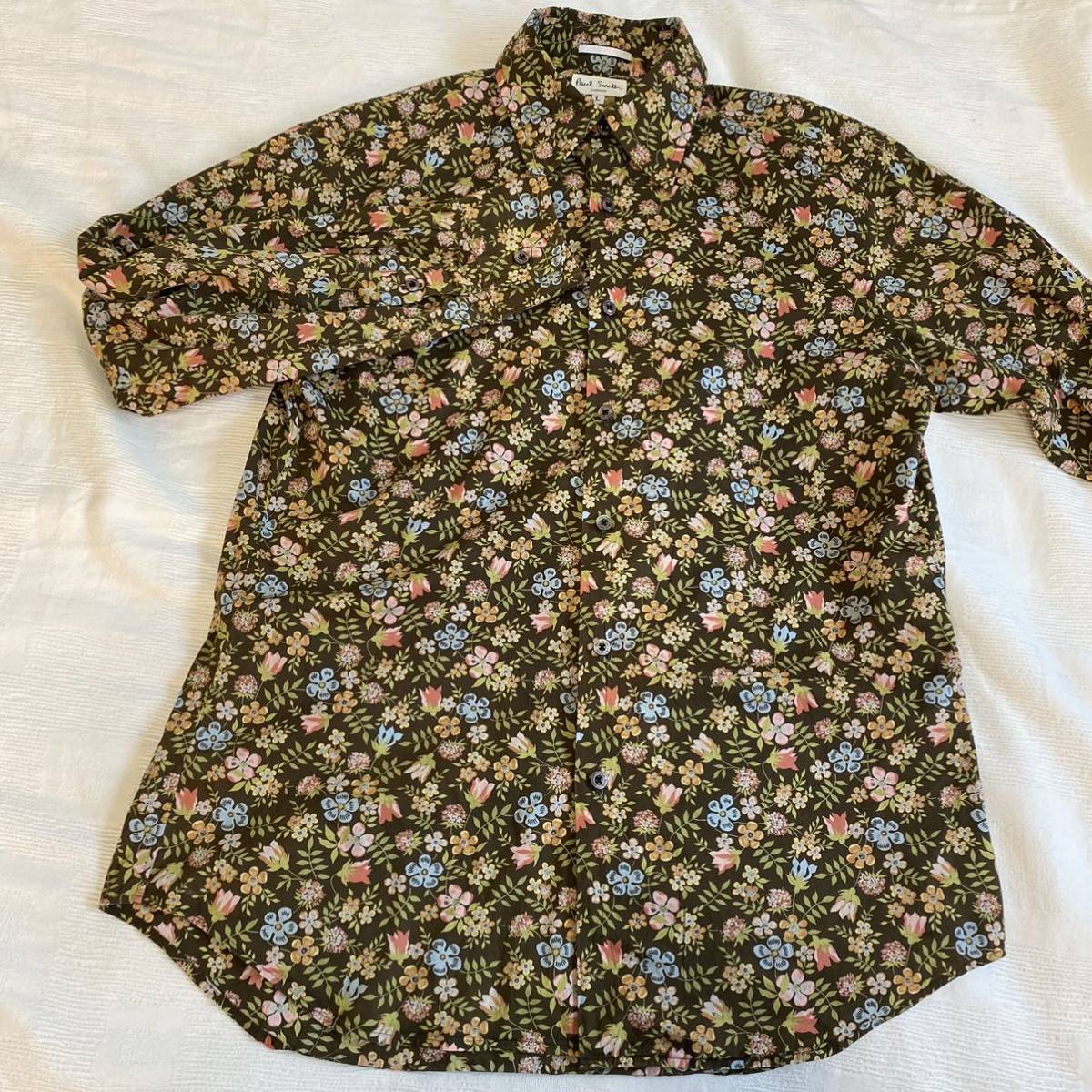 【美品】ポールスミス Paul Smith◆サイズL 花柄 茶系 ブラウン 長袖 総柄シャツy21100401 2