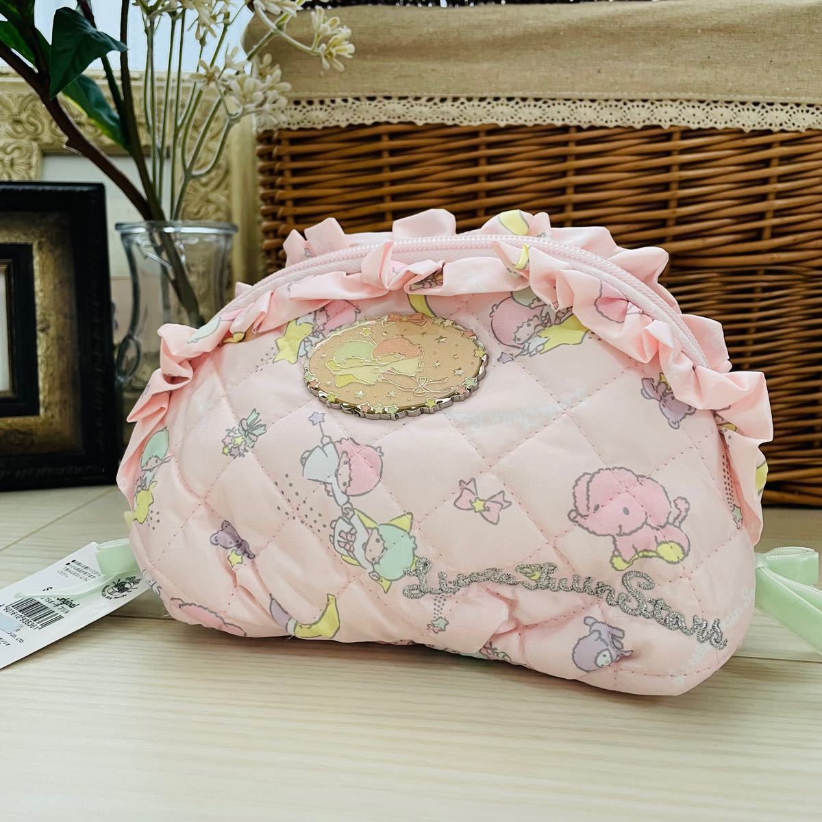 新品未使用【リトルツインスターズ】キキララ ポーチ ピンク 新品未使用【リトルツインスターズ】キキララ ポーチ ピンク