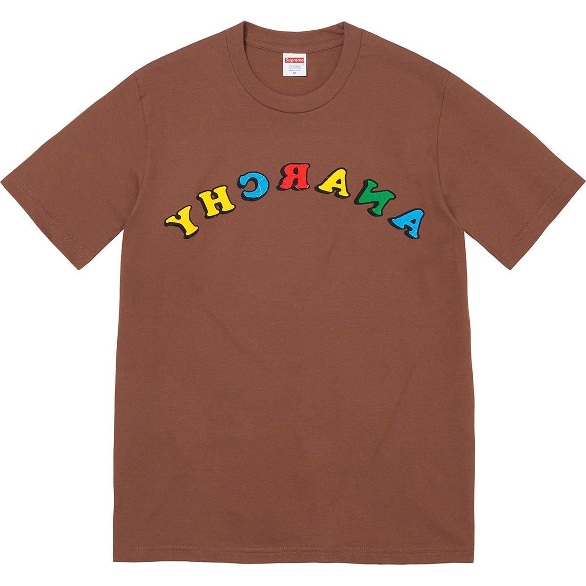 【良品】 【送料最安360円】 21SS SUPREME シュプリーム ANARCHY TEE Tシャツ カットソー アナーキー 半袖 BROWN ブラウン 茶色_画像1