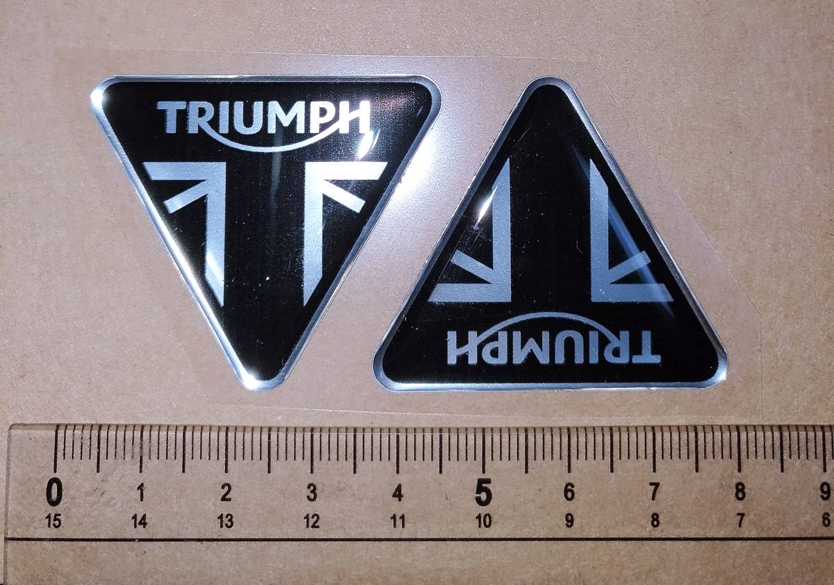 triumph エンブレム トライアンフ 新品・送料無料】トライアンフ ロゴ 3D ステッカー 2枚セット