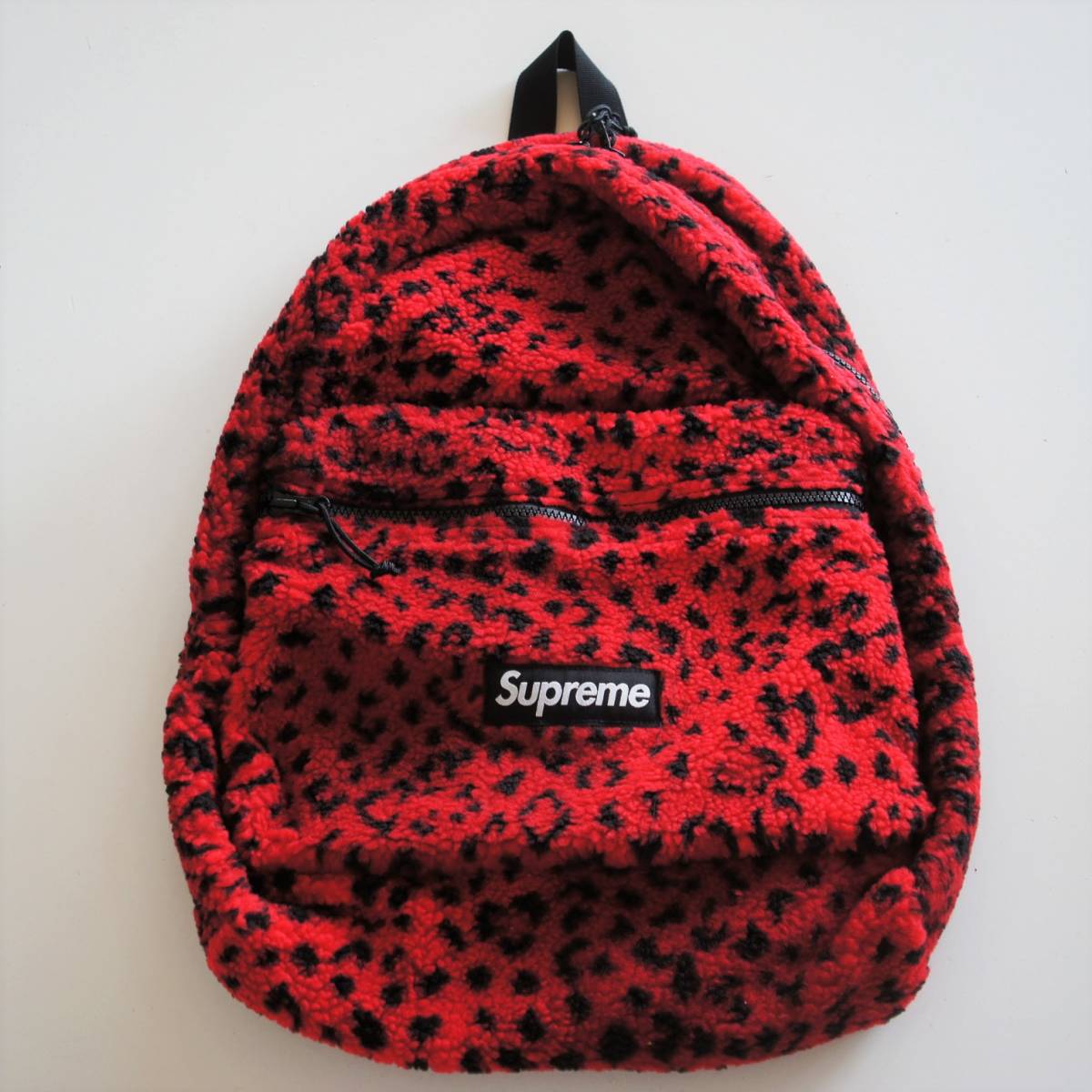 1円スタート Supreme Leopard Fleece Backpack シュプリーム バックパック ボックスロゴ USタグ付き貴重レオパード柄 新品未使用 即日出荷_画像2