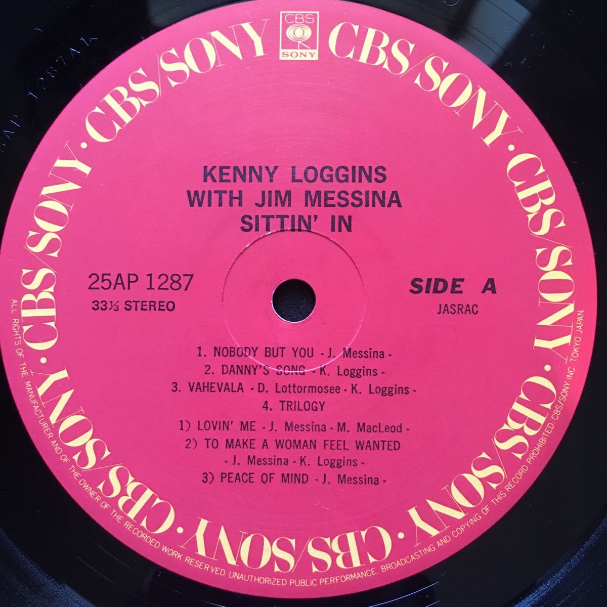 LP KENNY LOGGINS WITH JIM MESSINA / SITTIN'N IN_画像8