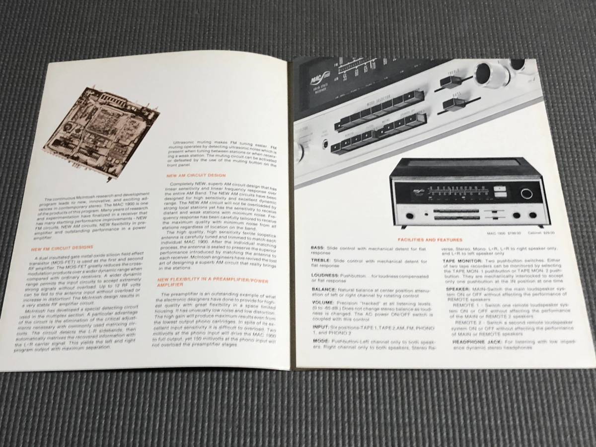  Macintosh stereo receiver MAC1900 English version catalog 