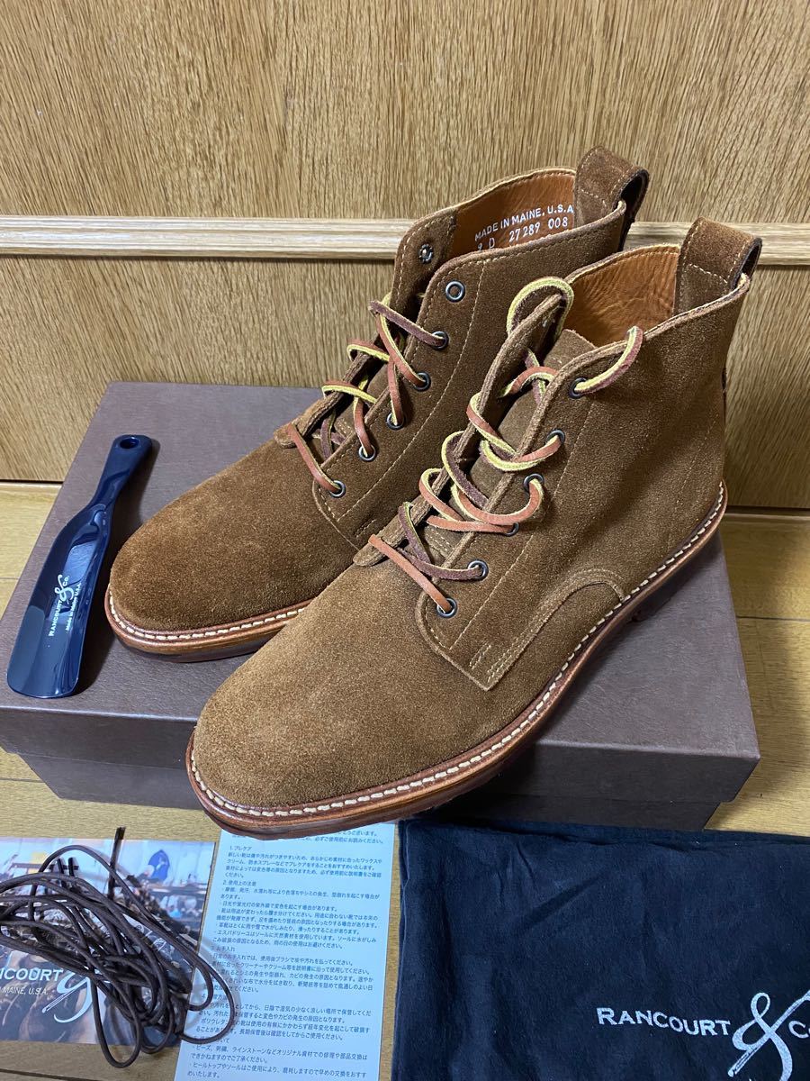 未使用 RANCOURT&Co ランコート スエードブーツ SHIPS別注 RED 未使用 RANCOURT&Co ランコート スエードブーツ SHIPS別注 RED