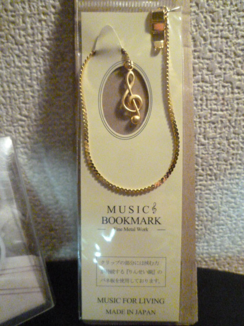 MUSIC ト音記号BOOKMARK&音符メタルミニクリップ 新品・未使用・展示品の画像2