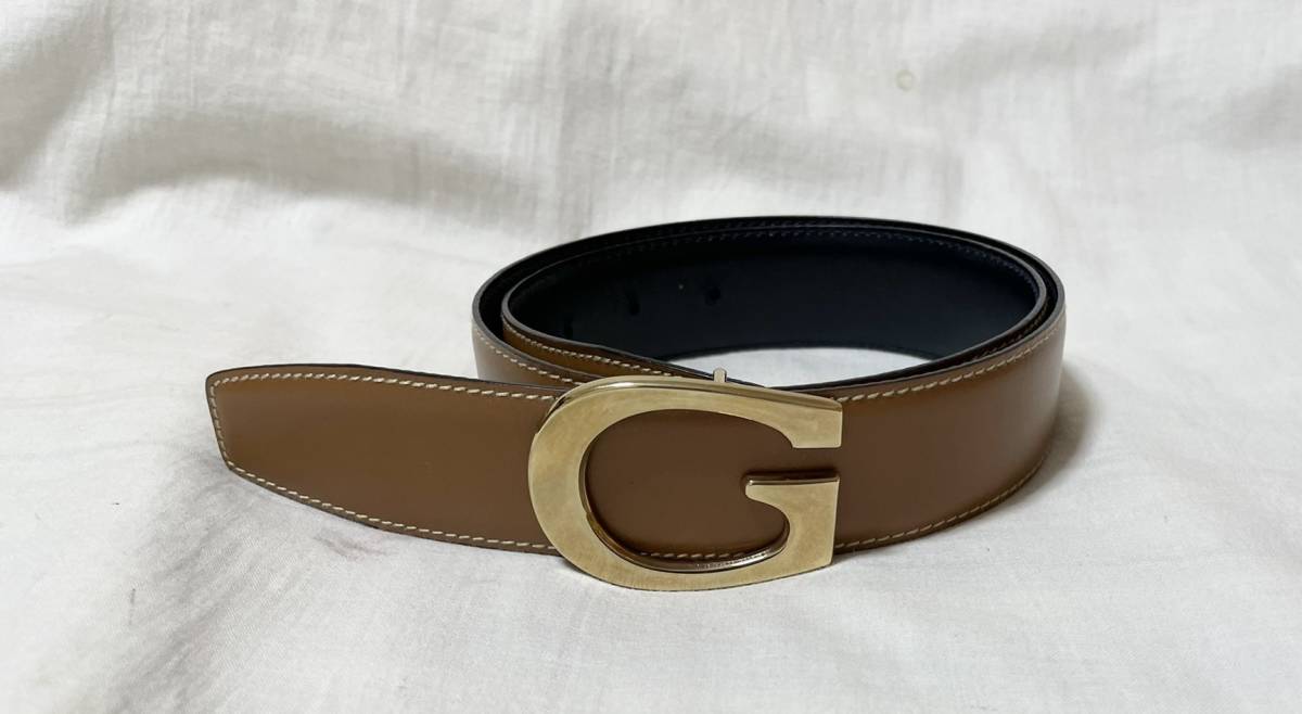 美品　レアデザイン！！　イタリア製　GUCCI　グッチ 　リバーシブルレザーベルト 65・26・036・1406・0956　70・28_画像1