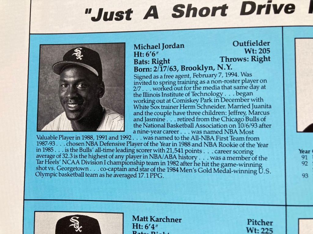 MLB】11・1994年 マイケル・ジョーダン 「バーミンガム MLB】11・1994年 マイケル・ジョーダン 「バーミンガム