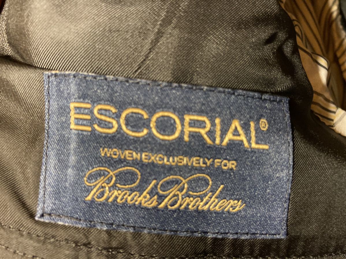 《最終値下》【スーツ】未使用 Brooks Brothers イタリア製手縫い高級  グレー（ストライプ）定価３０万円 サイズ40R/34W Golden Fleeceの画像9