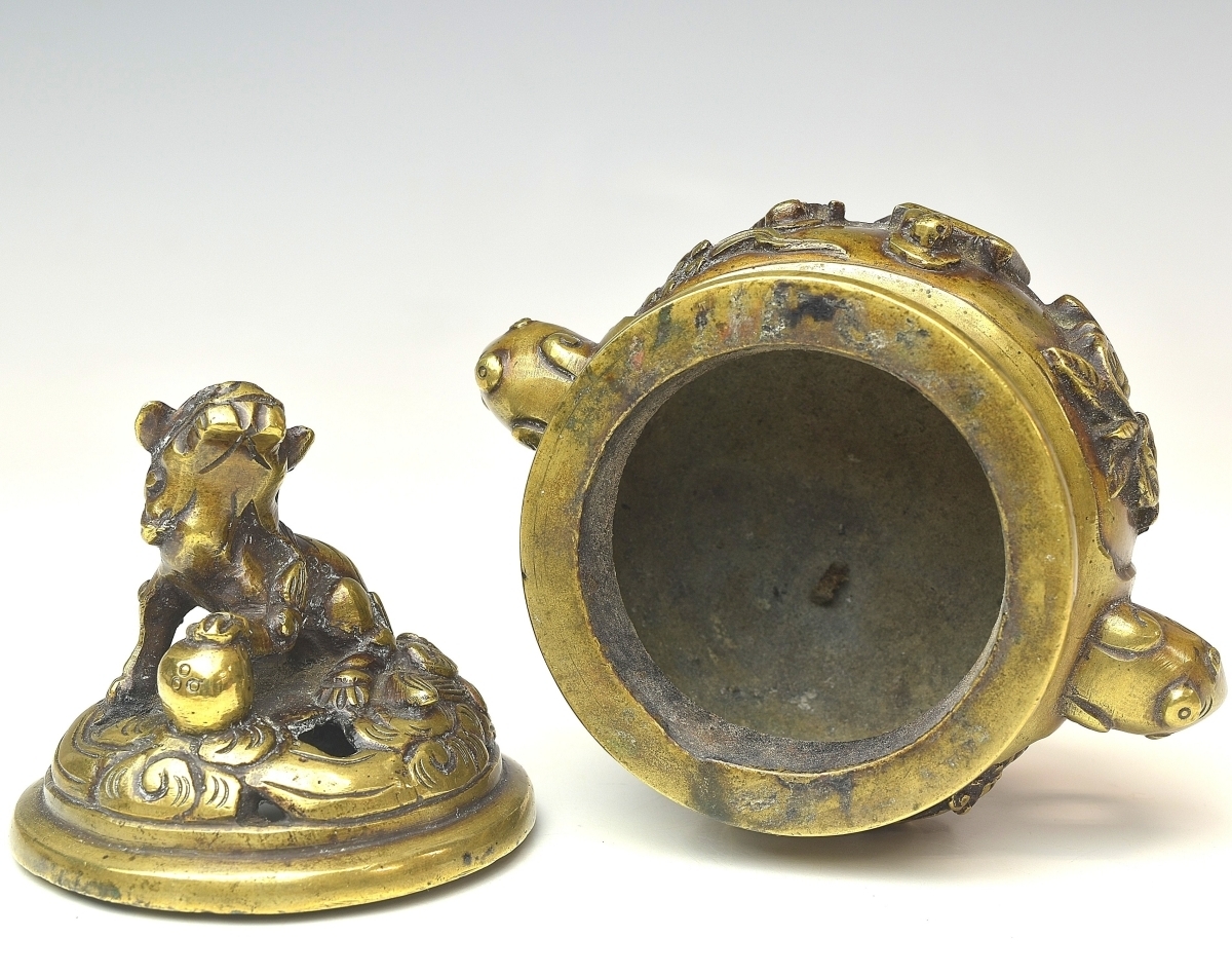 【趣楽】仏教美術　時代　銅器五具足　総重量３５２４ｇ　仏具　香炉　燭台　花瓶　Ｎ１５４１_画像5