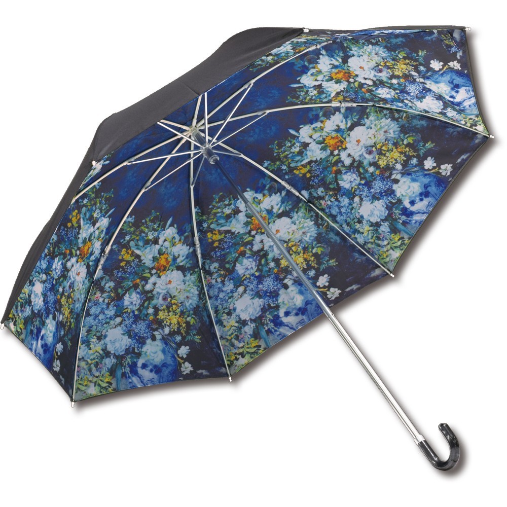 インテリア小物 名画折りたたみ傘～晴雨兼用～（ルノワール「大きな花瓶」）_画像1