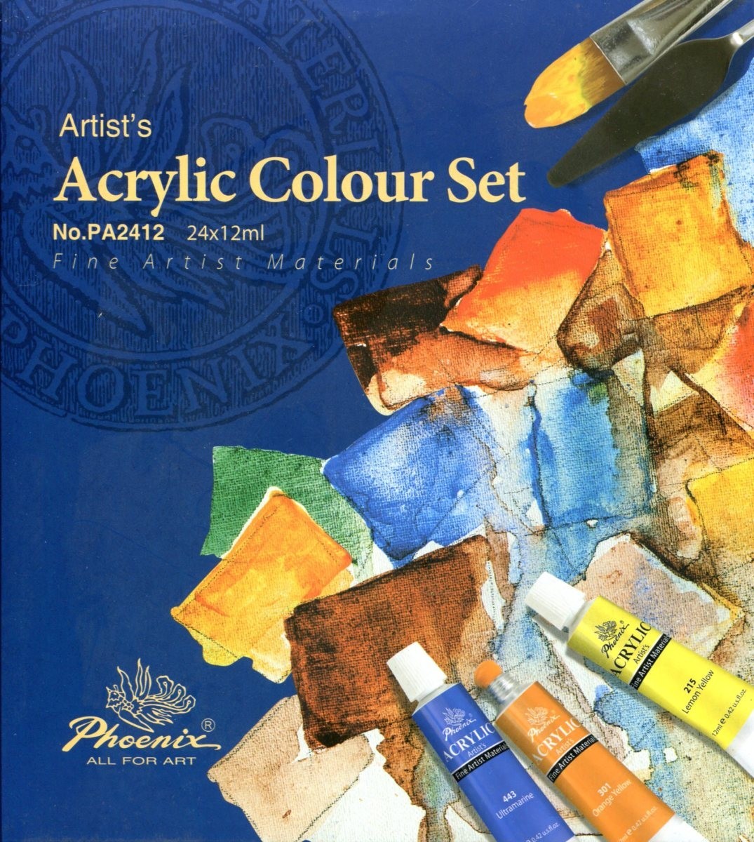  painting materials 24 color acrylic paint set 12ml×24 color 