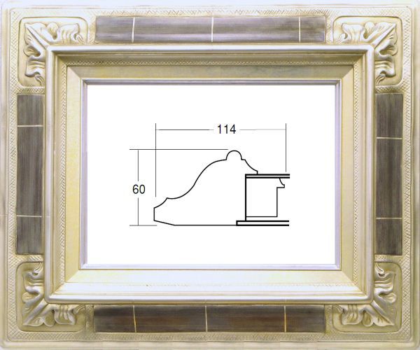 限定 クーポン10% 〔仮縁油絵額〕高級仮縁・キャンバス額・油絵額 木製