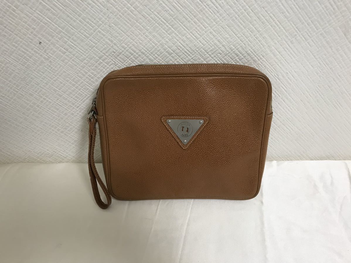 本物レノマrenoma本革レザーハンドバッグビジネスセカンドクラッチ