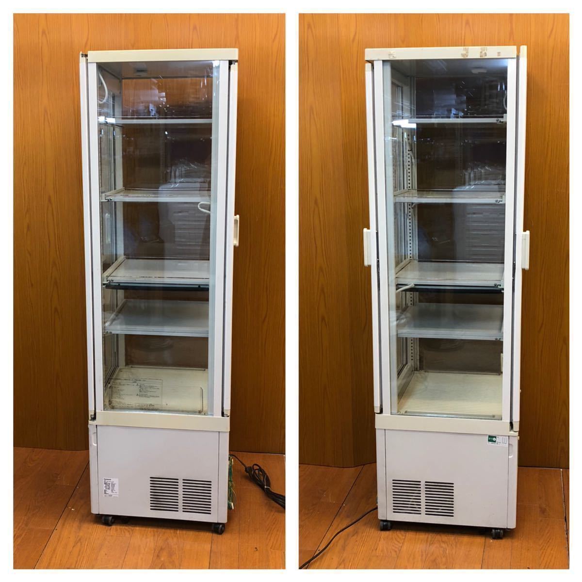  operation goods * Panasonic Panasoni SSR-C281CH3NW refrigeration showcase 216L cooling * heating correspondence four surface glass both sides opening 100V with casters .(F584)AKARI