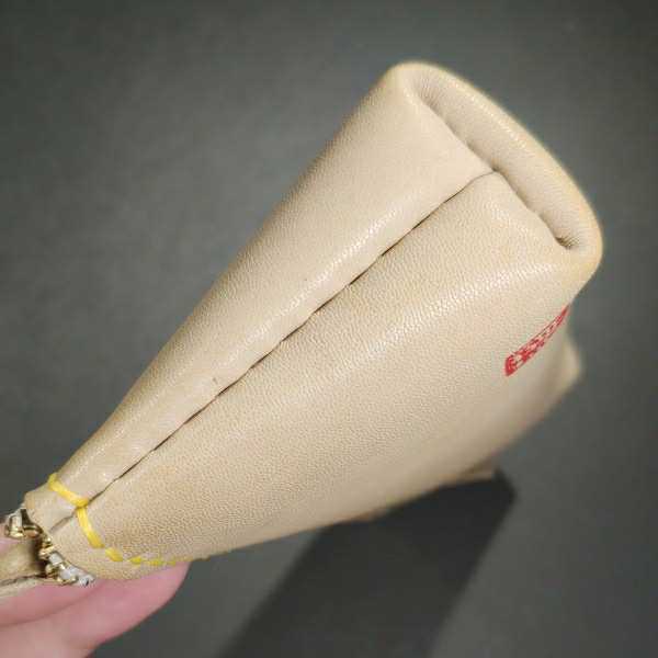 ハンドメイド 本革 ソフトタンニン羊革 ナチュナルアンティークカラー メガネケース ペンケース 革収納 W190(160)xH70xD30mm 蒲印 手縫い