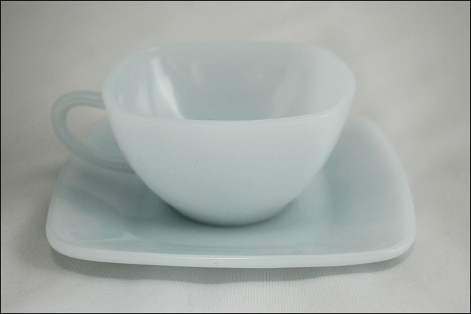 50's~ Fire King az свет очарование cup & блюдце Fire-King античный Vintage Vintage USA смешанные товары Old BB206