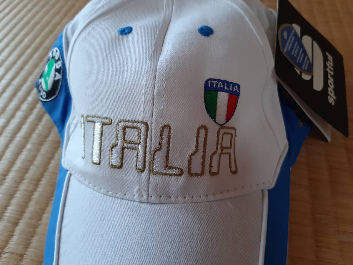 【送料無料】 未使用 イタリア ポディウムキャップ ITALIA BLUE 青白 SPORTFUL スポルトフル スポーツフル_画像2
