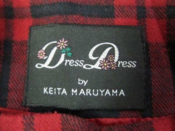 DressDress by KEITA MARUYAMA pull over cut and sewn short sleeves check red #AJ605-15122 dress dress bai Keita Maruyama 