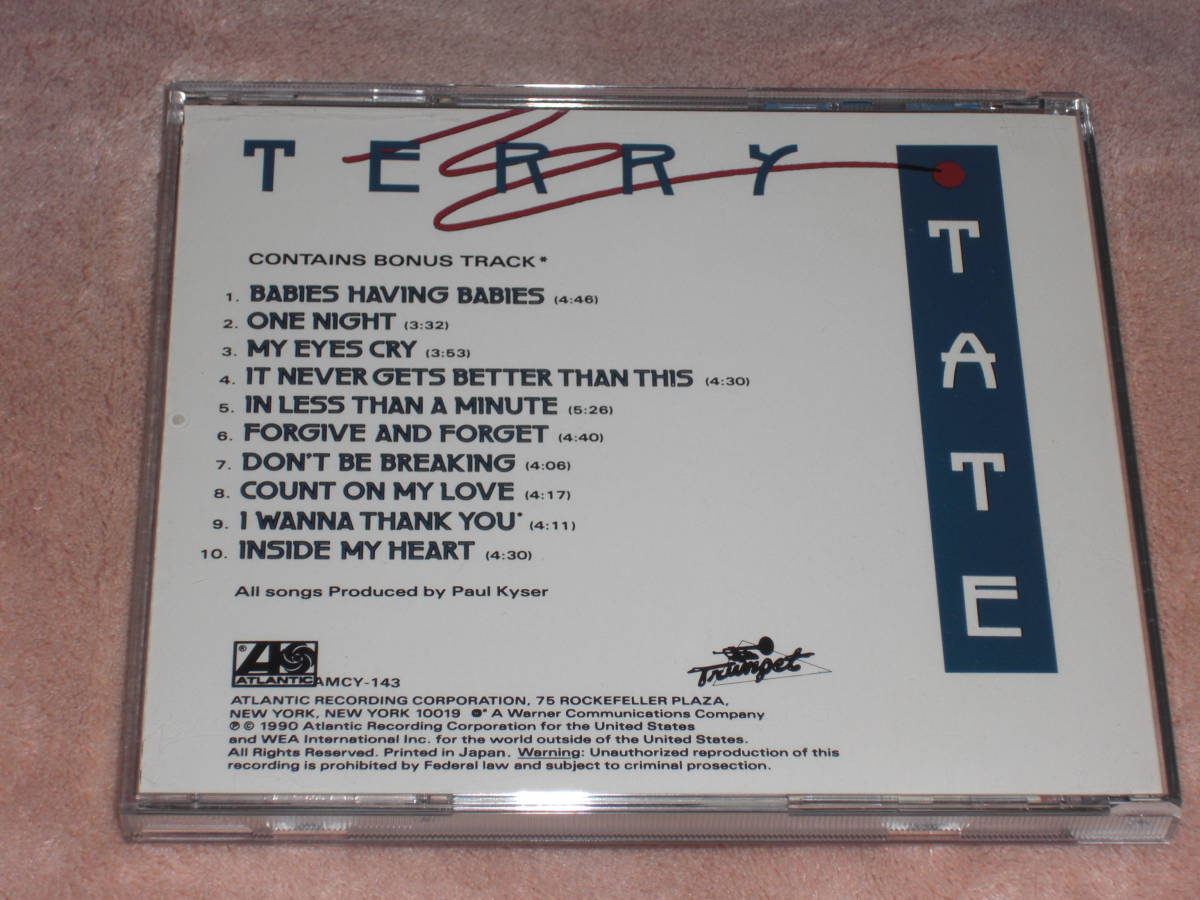 日本盤CD　Terry Tate ー Terry Tate 　（Atlantic AMCY-143） -Trumpet Producer Paul Kyser-　　L soul_画像3