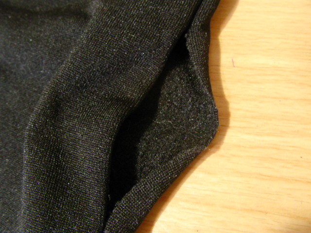 ssyy1967 Tingthy 長袖 カットソー ブラック ■ ハイネック ■ 無地 裏起毛 インナー 大きいサイズ 3L シンプル_縫い目のほつれあり。