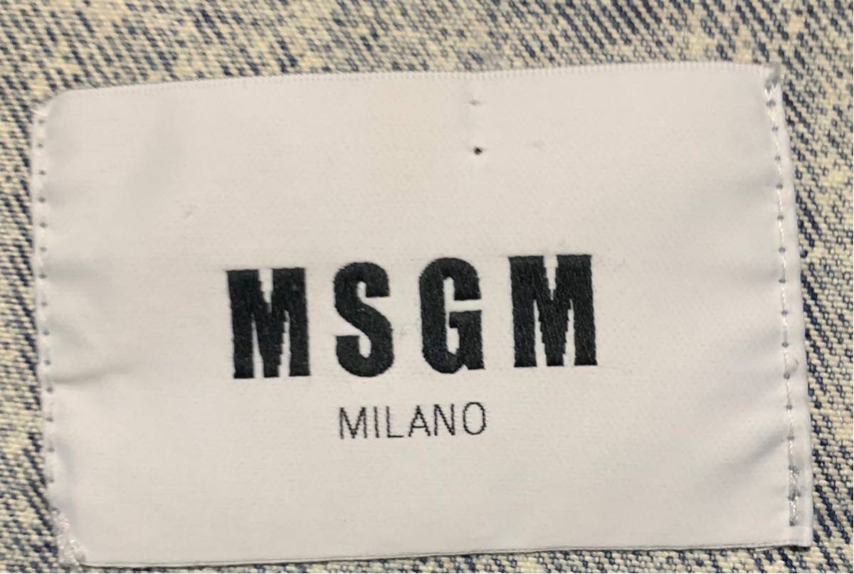 MSGM エムエスジーエム デニムジャケット Gジャン ジージャン　サイズL