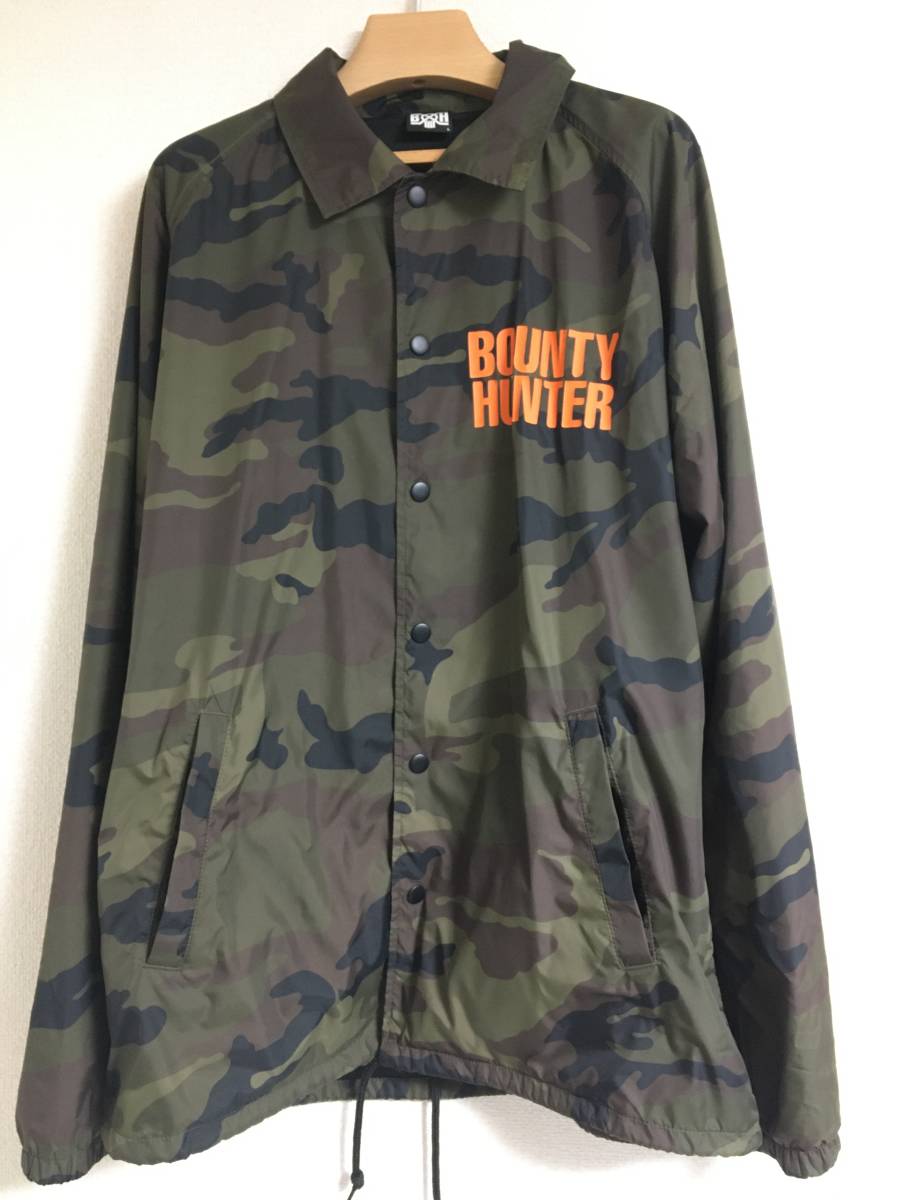 【定価】￥17,064 BxH Camo Coach Jkt Lサイズ コーチジャケット ウッドランドカモ 迷彩 原宿 渋谷 バウンティハンター BOUNTY HUNTER_画像1