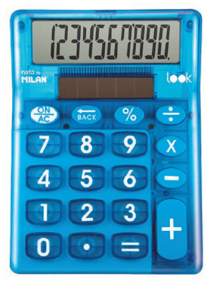 MILANミラン カリキュレーター 10桁 電卓 ブルー 159906LKBBL_画像1