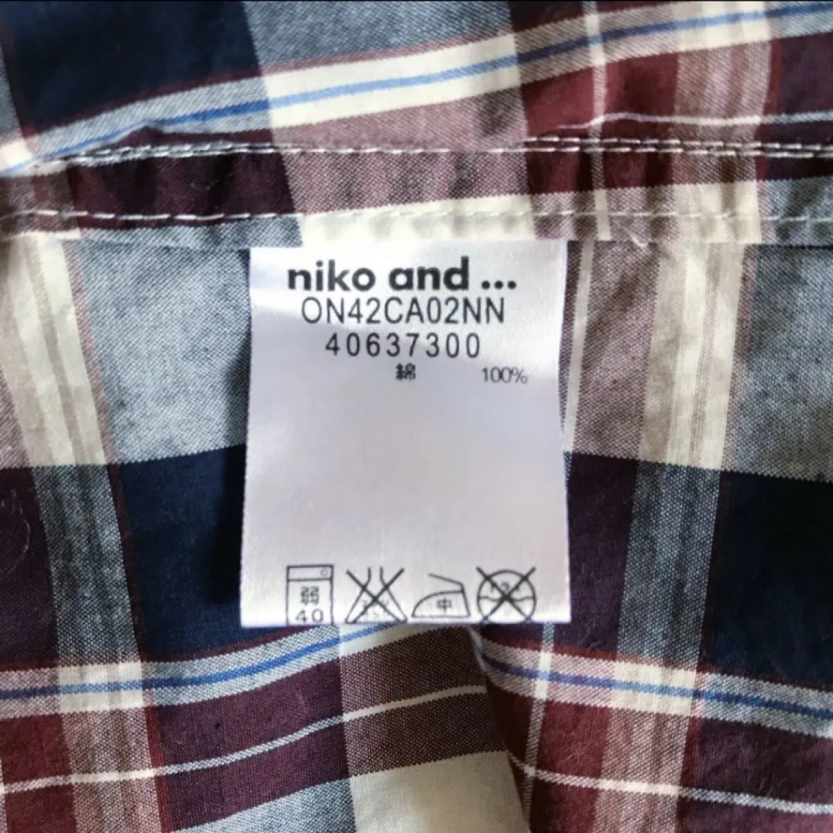 ニコアンドNiko and… チェック柄シャツ