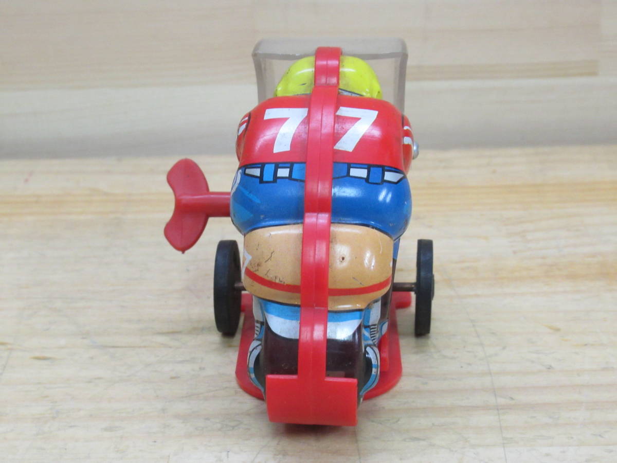 g33★ 当時物 日本製 ヨコタ ゼンマイ 宙返りオートバイ ブリキ おもちゃ 玩具 バイク ぜんまい仕掛け 昭和レトロ 21102_画像4