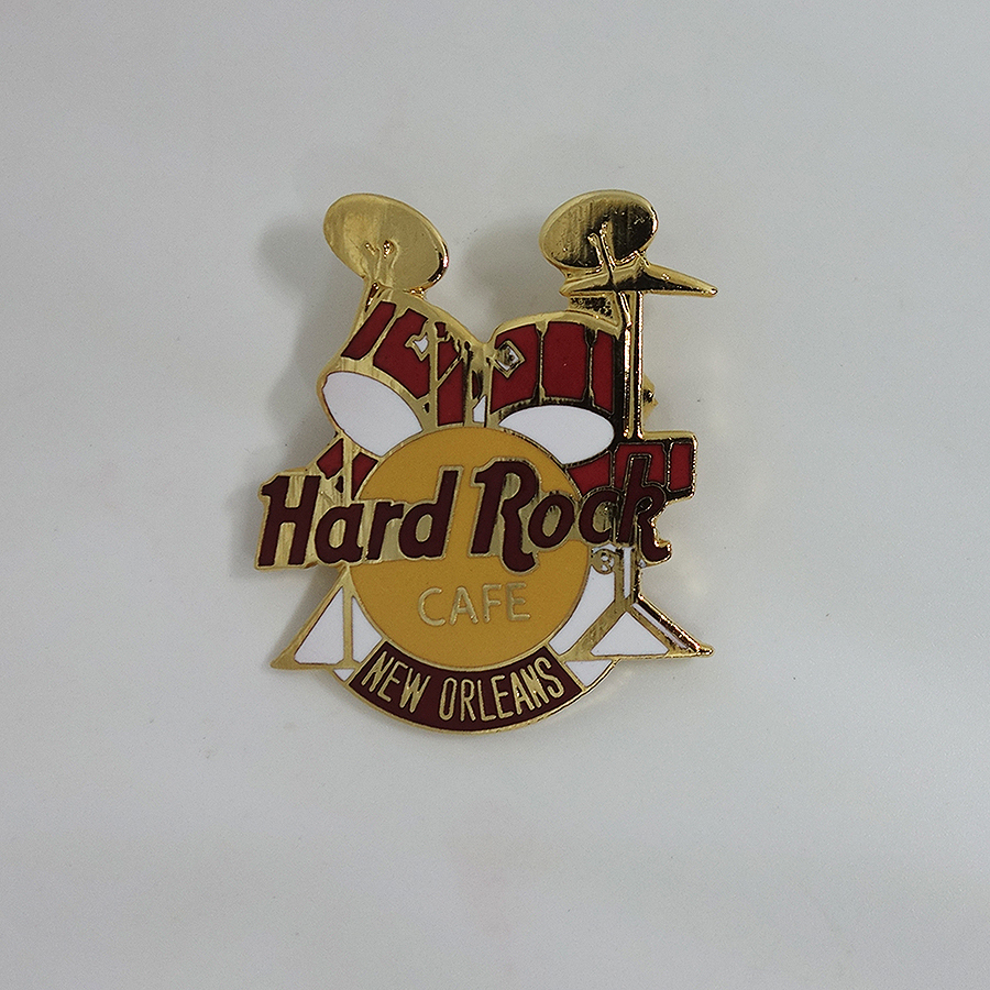 Hard Rock CAFE ドラム 赤 ブローチ ハードロックカフェ ピンバッジ NEW ORLEANS マニア コレクター #p-11382_画像1