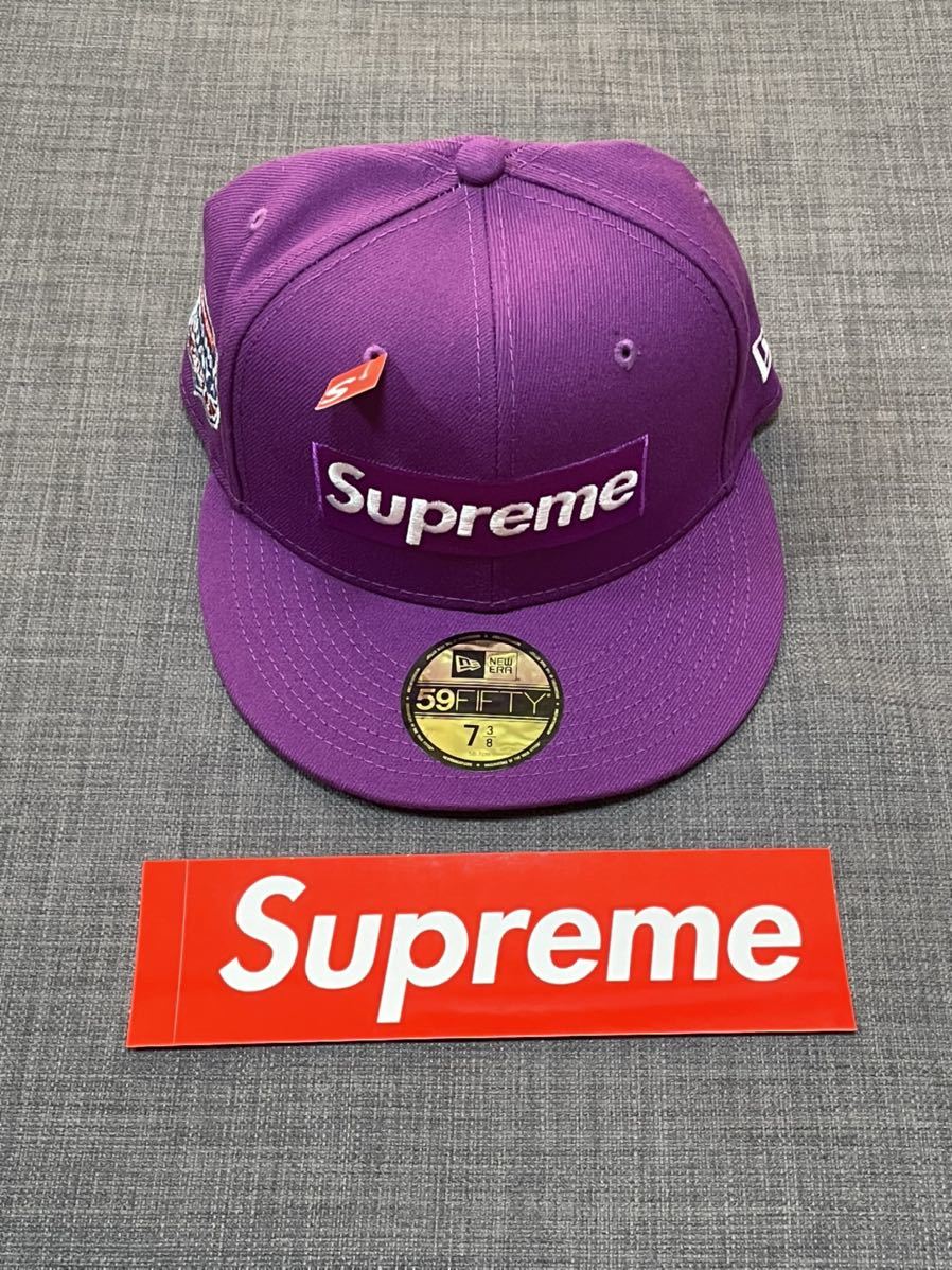 送料無料 7 3/8 紫 Supreme New Era No Comp Box Logo Lavender パープル purple シュプリーム ニューエラ ベースボール キャップ newera_画像2