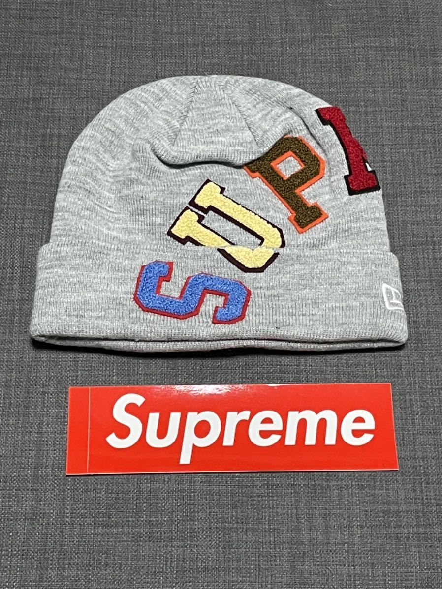 Supreme New Era Big Arc Beanie Heather Grey