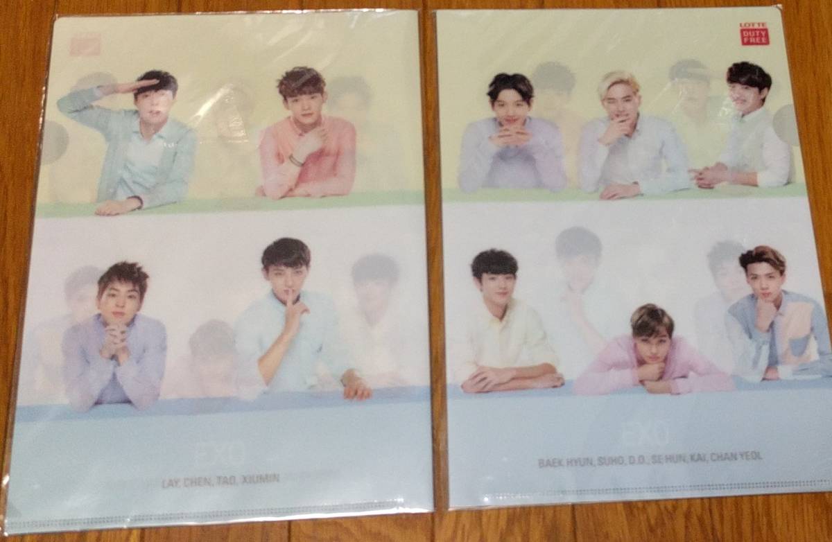 EXOeko clear file Lotte exemption tax shop 2015 year version A4 not for sale 2 pieces set ×2 point postage 210 jpy 