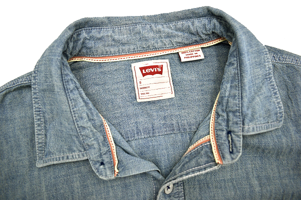 Y-2698★美品★Levi's リーバイス 61312-0004★赤耳 セルヴィッチ使用 2WAY 長袖 5分袖 デニム シャツ Ｓ まとめ同時梱包歓迎_画像6