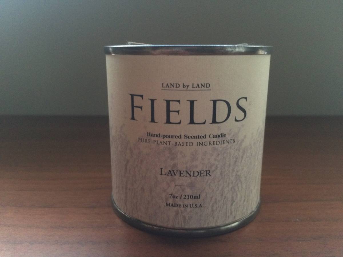 新品未使用 LAND by LAND アロマキャンドル FIELDS made in U.S.A. pure plant-based ingredients LAVENDER 210ml 米国製