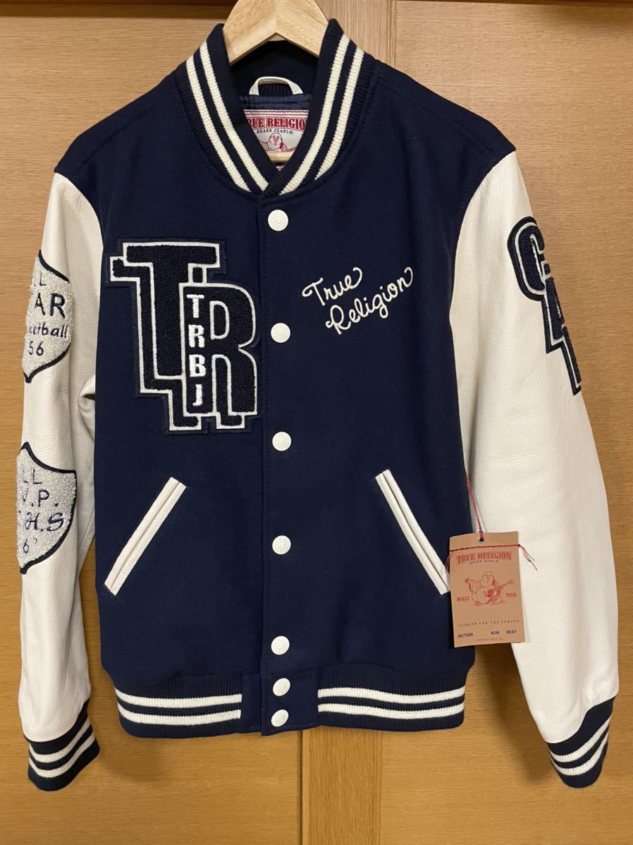 新品】TRUE RELIGION VARSITY LETTERMAN JACKET トゥルー 新品】TRUE RELIGION VARSITY LETTERMAN JACKET トゥルー