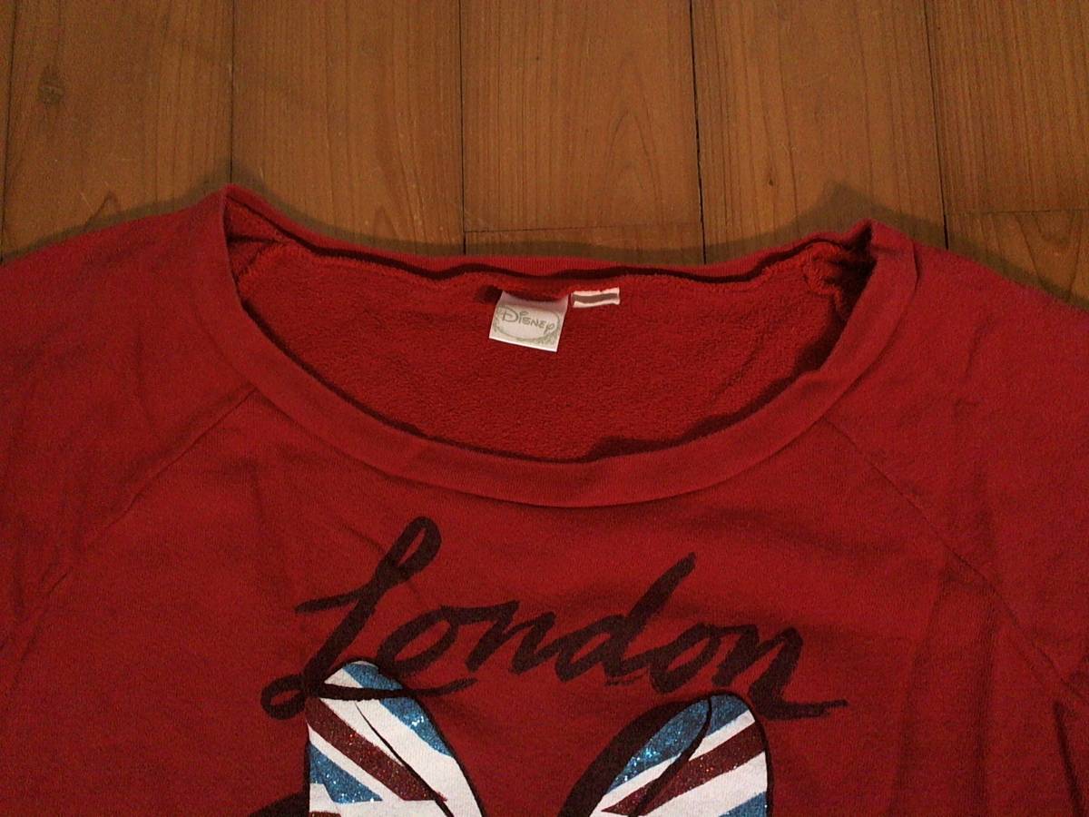  color ..* Disney *Disney*[LONDON] Union Jack sweat short sweatshirt pull over fender .- ever 21 made S/P US old clothes 