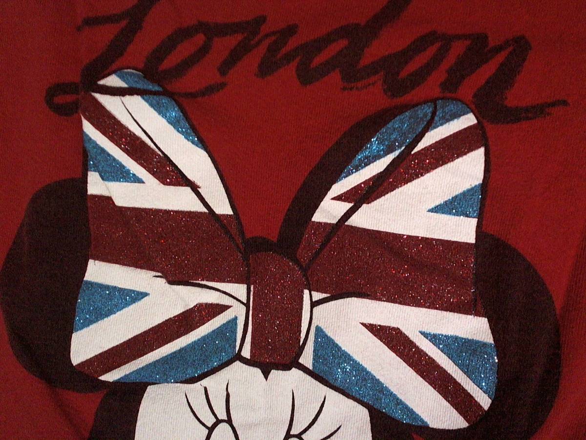  color ..* Disney *Disney*[LONDON] Union Jack sweat short sweatshirt pull over fender .- ever 21 made S/P US old clothes 