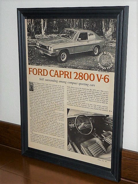 1974 год USA 70s vintage иностранная книга журнал регистрация . рамка товар Ford Capri 2800 V6 Ford Capri / для поиска магазин гараж табличка оборудование орнамент автограф (A4size)