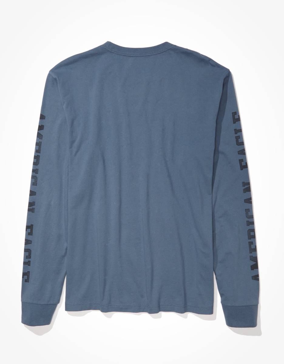 * アメリカンイーグル ロンT 長袖Ｔシャツ AE Super Soft Long-Sleeve Graphic T-Shirt XXL / Blue *の画像2