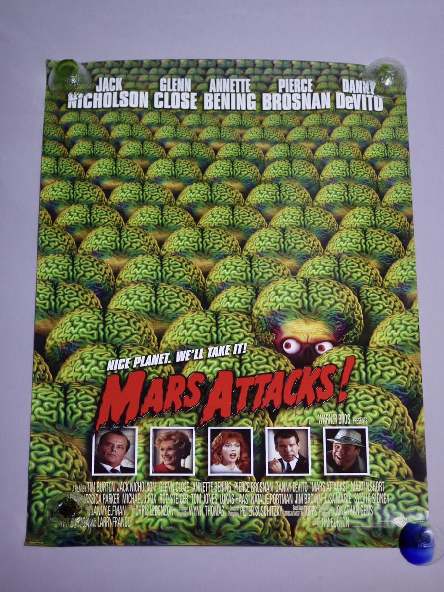 1996 USA版 MARS ATTACKS POSTER マーズアタック ポスター TIM BURTON ティムバートン 映画 PRINTED IN USA B1