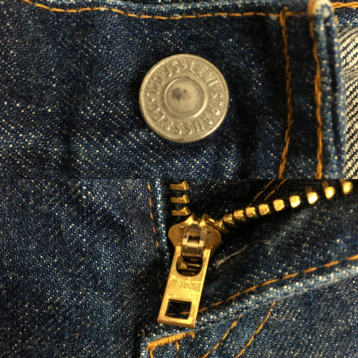 【90s】LEVI'S リーバイス 502XX BIG'E' 日本製 92年 デニム ジーンズ W28 L34 赤耳 復刻 TALON ジップフライ セルビッチ_画像8