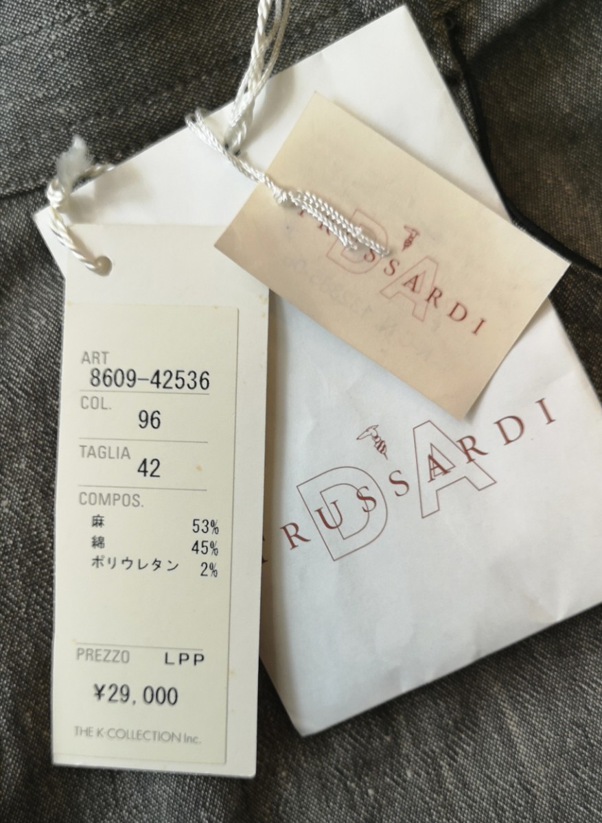 新品☆TRUSSARDIトラサルディパンツスーツ セットアップ 裾上げ前