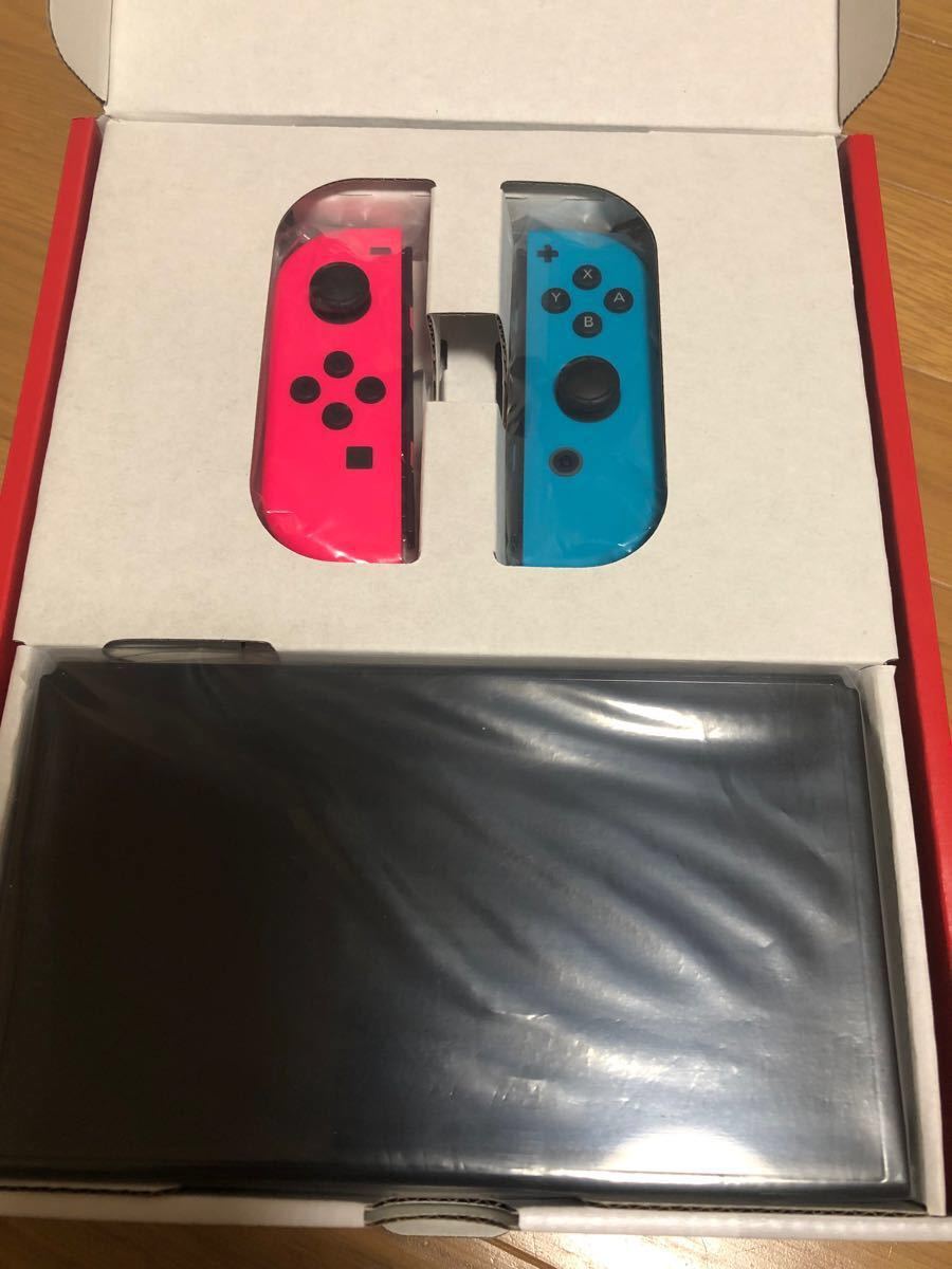 【新品未使用】Nintendo switch 本体 有機ELモデル カスタマイズ Joy-Conネオンピンクネオンブルー