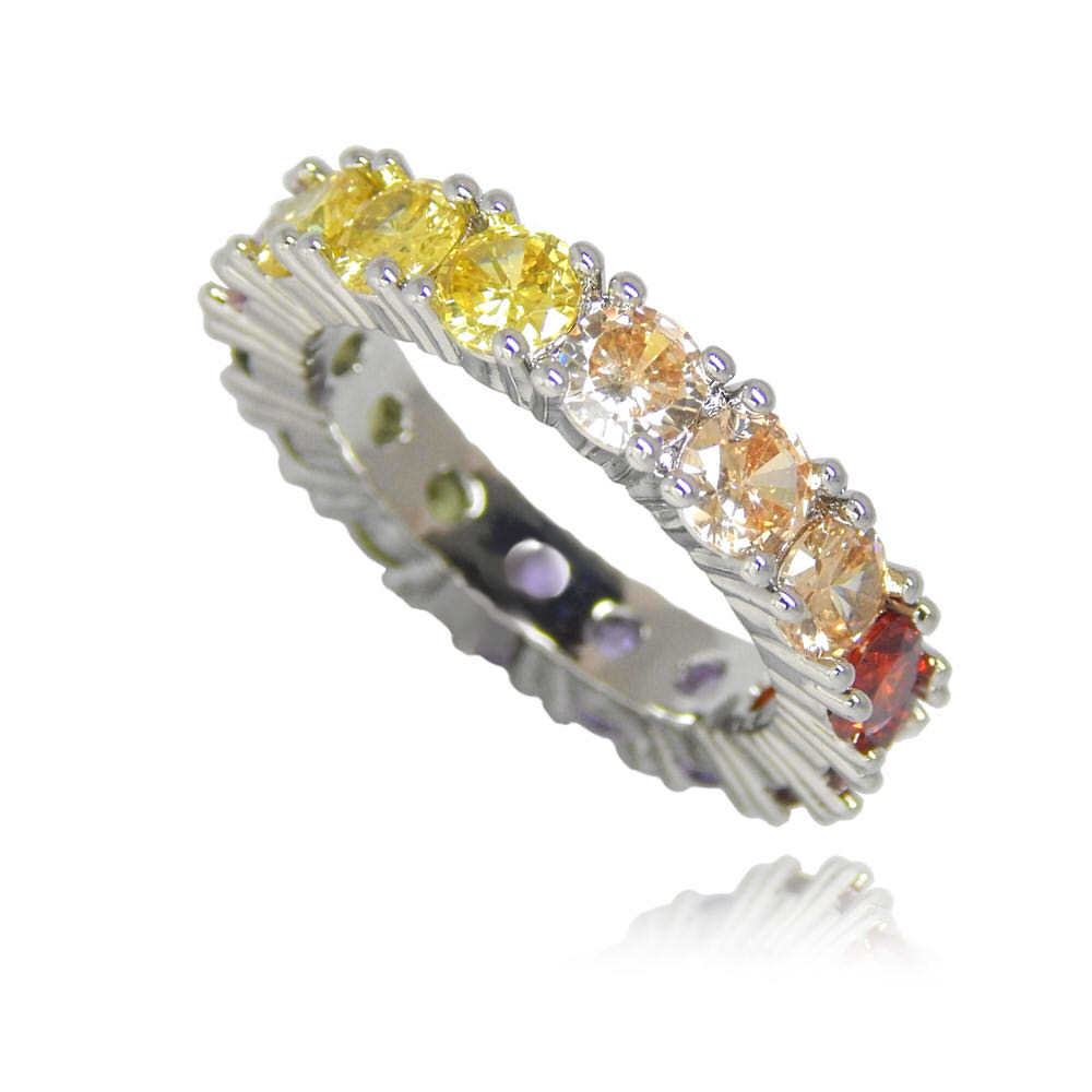  remainder 1 point * new goods * free shipping gorgeous carefuly selected worth seeing recommended zirconia 11 number .. multicolor CZ diamond ring lady's limitation silver 