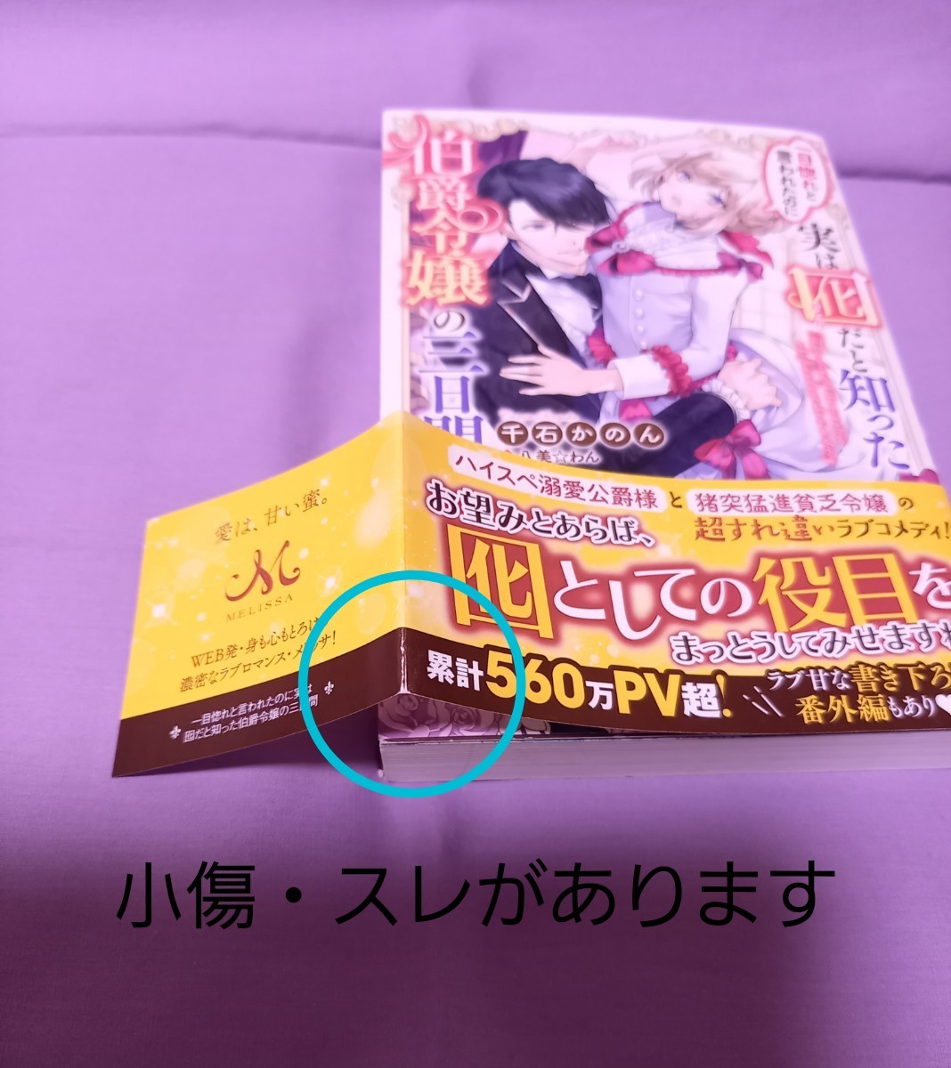 【専用です】千石かのん『一目惚れと言われたのに実は囮だと知った伯爵令嬢の三日間』1、2巻 ／メリッサ