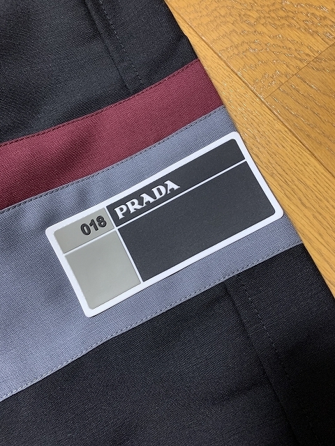 48 新品 18ss PRADA ラインロゴ コート プラダ_画像3