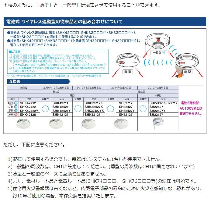 パナソニック 住宅用火災警報器 けむり当番 薄型2種 SHK74101P パナソニック 住宅用火災警報器 けむり当番 薄型2種 SHK74101P